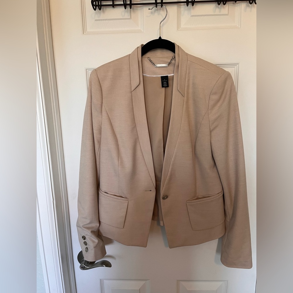 White House Black Market Tan Blazer Size 8